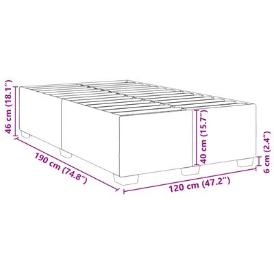 vidaXL Rám postele modrý 120x190 cm zamat