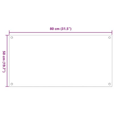 vidaXL Kuchynské zásteny 2ks priehľadné 80x50 cm tvrdené sklo