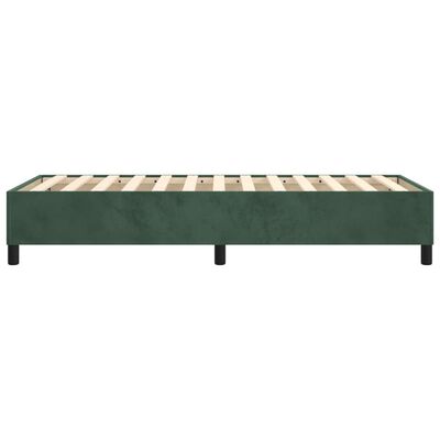 vidaXL Posteľný rám na boxspring tmavozelený 80x200 cm zamat