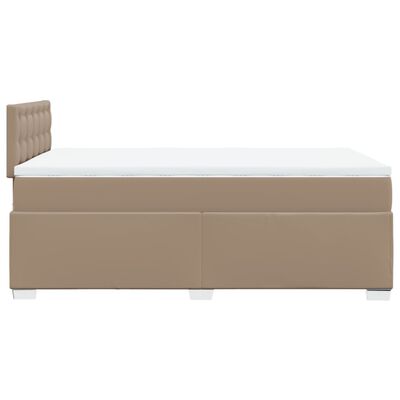 vidaXL Boxspring posteľ s matracom kapučínová 140x200 cm umelá koža