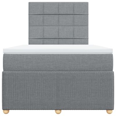 vidaXL Boxspring posteľ s matracom bledosivá 120x190 cm látka