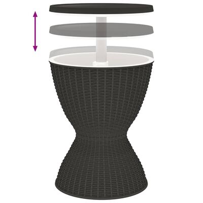 vidaXL 3-v-1 ľadový chladiaci stôl čierny polypropylén