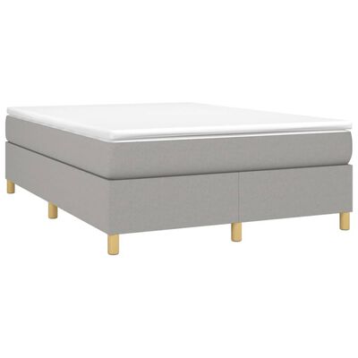 vidaXL Boxspring posteľ s matracom bledosivý 140x190 cm látka