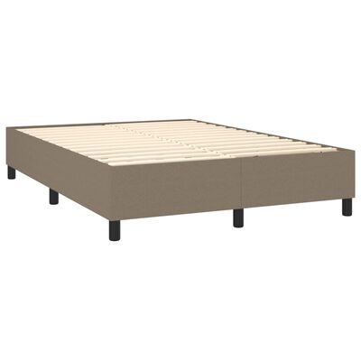 vidaXL Posteľný rám boxspring s matracom sivohned 140x200 cm látka