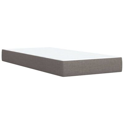 vidaXL Posteľný rám boxspring s matracom sivohnedý 90x190 cm látka