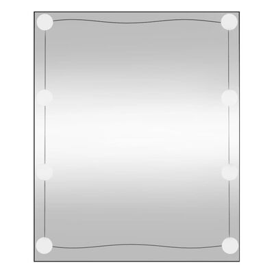 vidaXL Nástenné zrkadlo s LED svetlami 50x60 cm sklo obdĺžnik