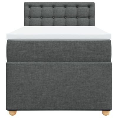 vidaXL Boxspring posteľ s matracom tmavosivá 90x190 cm látka