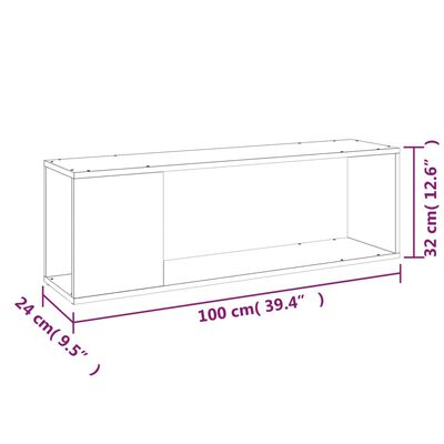 vidaXL TV skrinka betónová sivá 100x24x32 cm kompozitné drevo