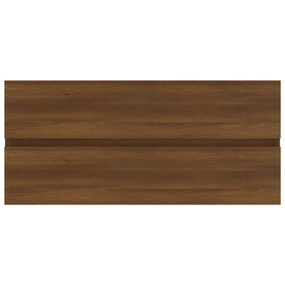 vidaXL Umývadlová skrinka hnedý dub 100x38,5x45 cm spracované drevo