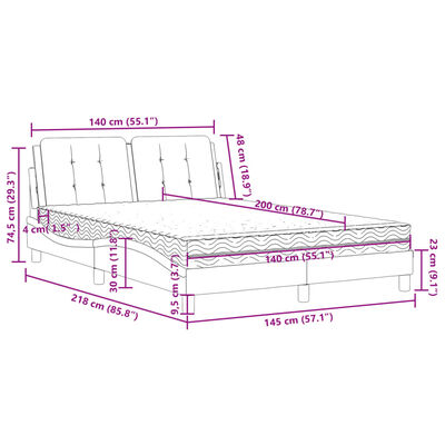 vidaXL Posteľ s matracom hnedá 140x200 cm umelá koža