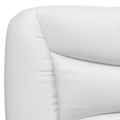 vidaXL Rám postele s LED svetlami biely 160x200 cm umelá koža