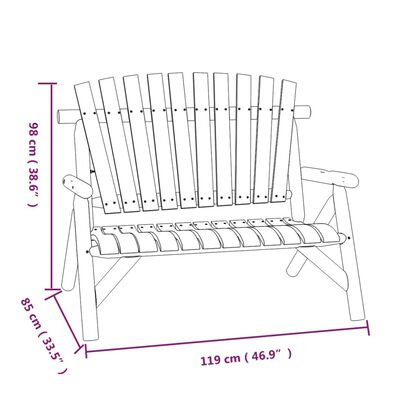 vidaXL 5-dielna záhradná sedacia súprava smrekový masív
