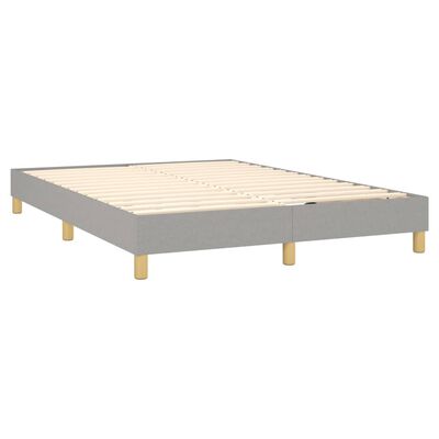 vidaXL Boxspring posteľ s matracom bledosivá 140x200 cm látka