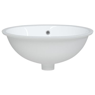 vidaXL Kúpeľňové umývadlo biele 49x40,5x21 cm oválne keramické