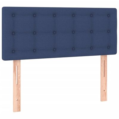 vidaXL Boxspring posteľ s matracom a LED modrá 120x190 cm látka