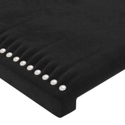 vidaXL Čelo postele so záhybmi čierne 93 x 23 x 118/128 cm zamat