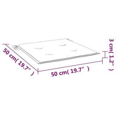 vidaXL Podložky na záhradné stoličky 4 ks farebné 50x50x3 cm látka