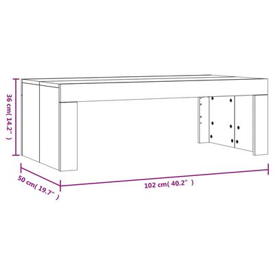 vidaXL Konferenčný stolík betónový sivý 102x50x36 cm kompozitné drevo