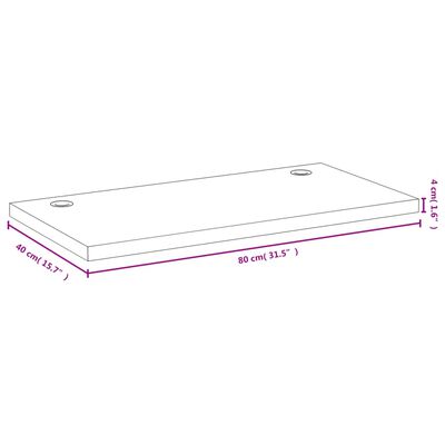 vidaXL Doska stola 80x40x4 cm bambus