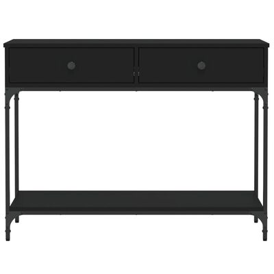 vidaXL Konzolový stolík čierny 100x34,5x75 cm kompozitné drevo