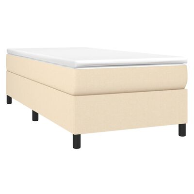 vidaXL Boxspring posteľ s matracom krémová 100x200 cm látka