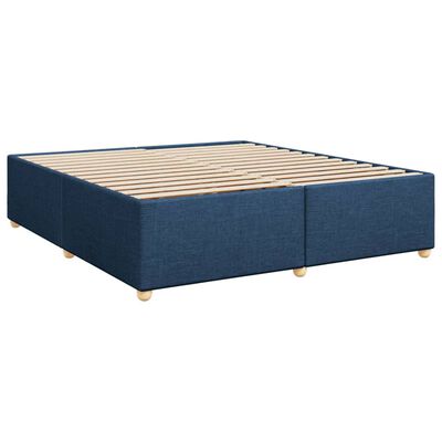 vidaXL Posteľný rám boxspring s matracom modrý 180x200 cm látka