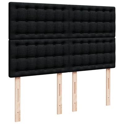 vidaXL Posteľný rám boxspring s matracom čierny 140x200 cm látka