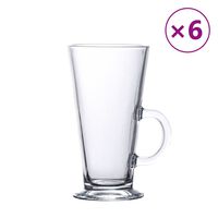 vidaXL Poháre na latte s uchom 6 ks 250 ml