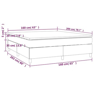 vidaXL Boxspring posteľ s matracom svetlosivá 100x200 cm látka