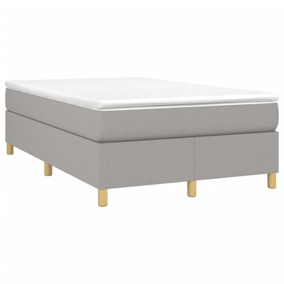 vidaXL Boxspring posteľ s matracom bledosivá 120x190 cm látka