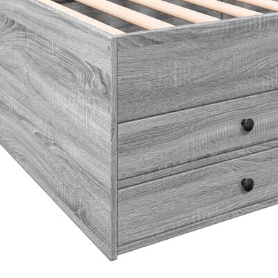 vidaXL Denná posteľ so zásuvkami sivá sonoma 90x200 cm kompozit. drevo