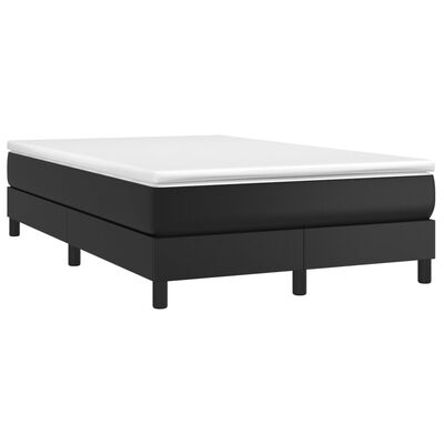 vidaXL Boxspring posteľ s matracom čierna 120x200 cm umelá koža