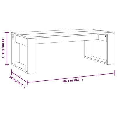 vidaXL Konferenčný stolík sivý sonoma 102x50x35 kompozitné drevo