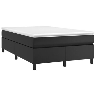 vidaXL Boxspring posteľ s matracom čierna 120x190 cm umelá koža