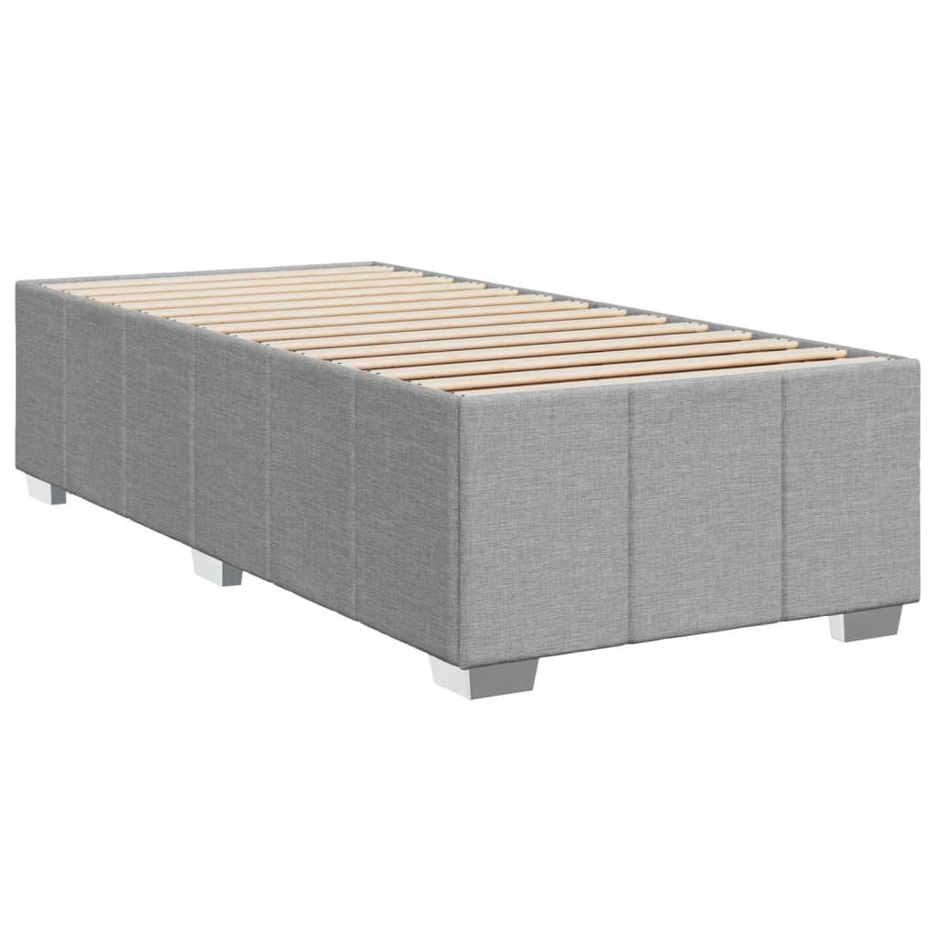 vidaXL Boxspring posteľ s matracom bledosivý 100x200 cm látka