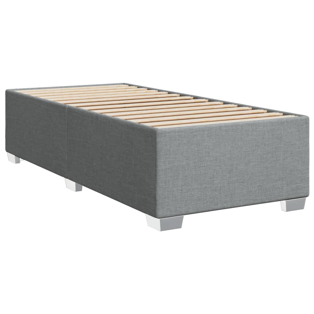 vidaXL Boxspring posteľ s matracom bledosivý 100x200 cm látka