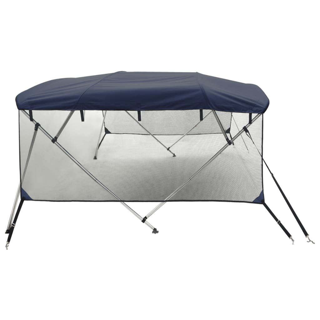 vidaXL Strieška Bimini so 4 oblúkmi a stenami 243x(200-213)x137 cm