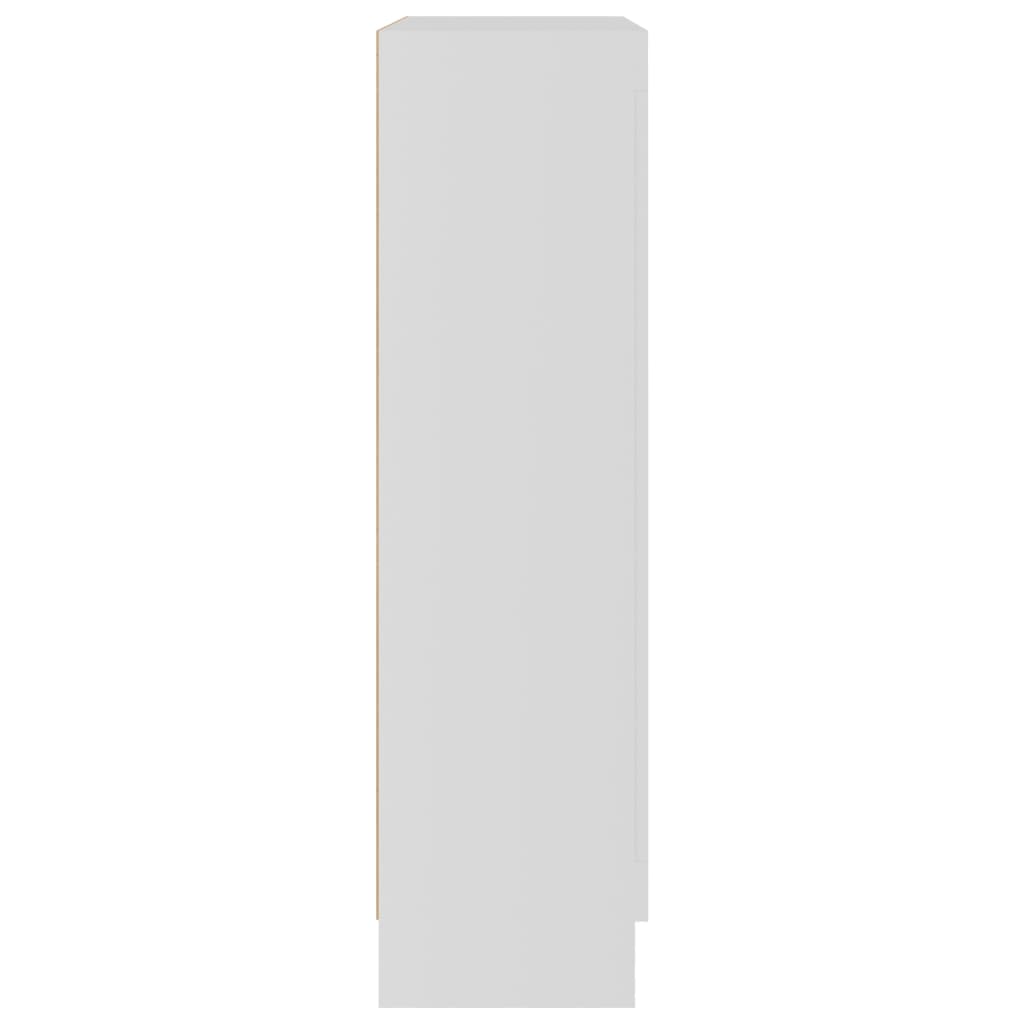 vidaXL Vitrína, biela 82,5x30,5x115 cm, kompozitné drevo