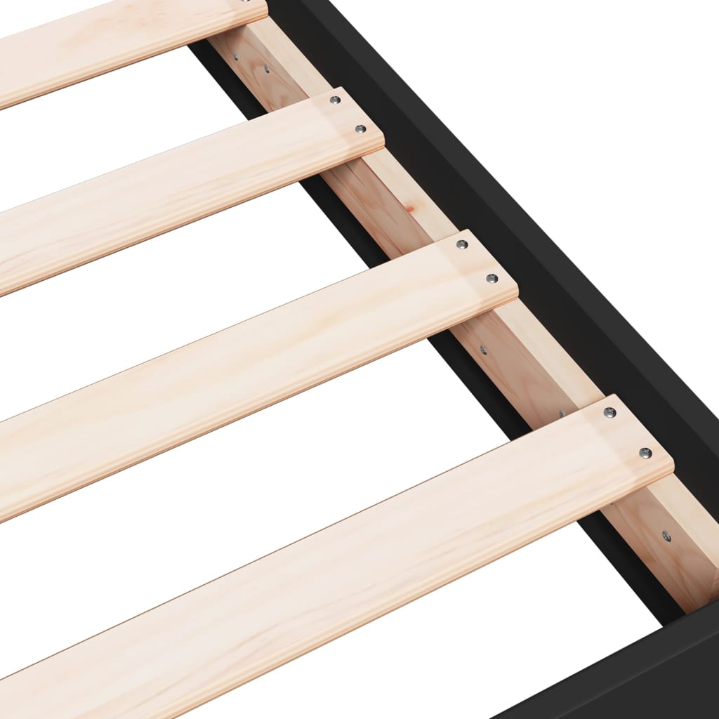 vidaXL Posteľný rám čierny 75x190 cm kompozitné drevo