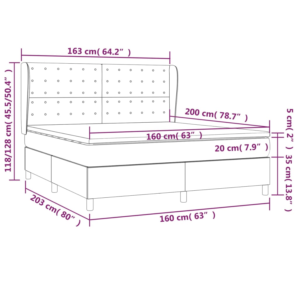 vidaXL Boxspring posteľ s matracom svetlosivá 100x200 cm látka