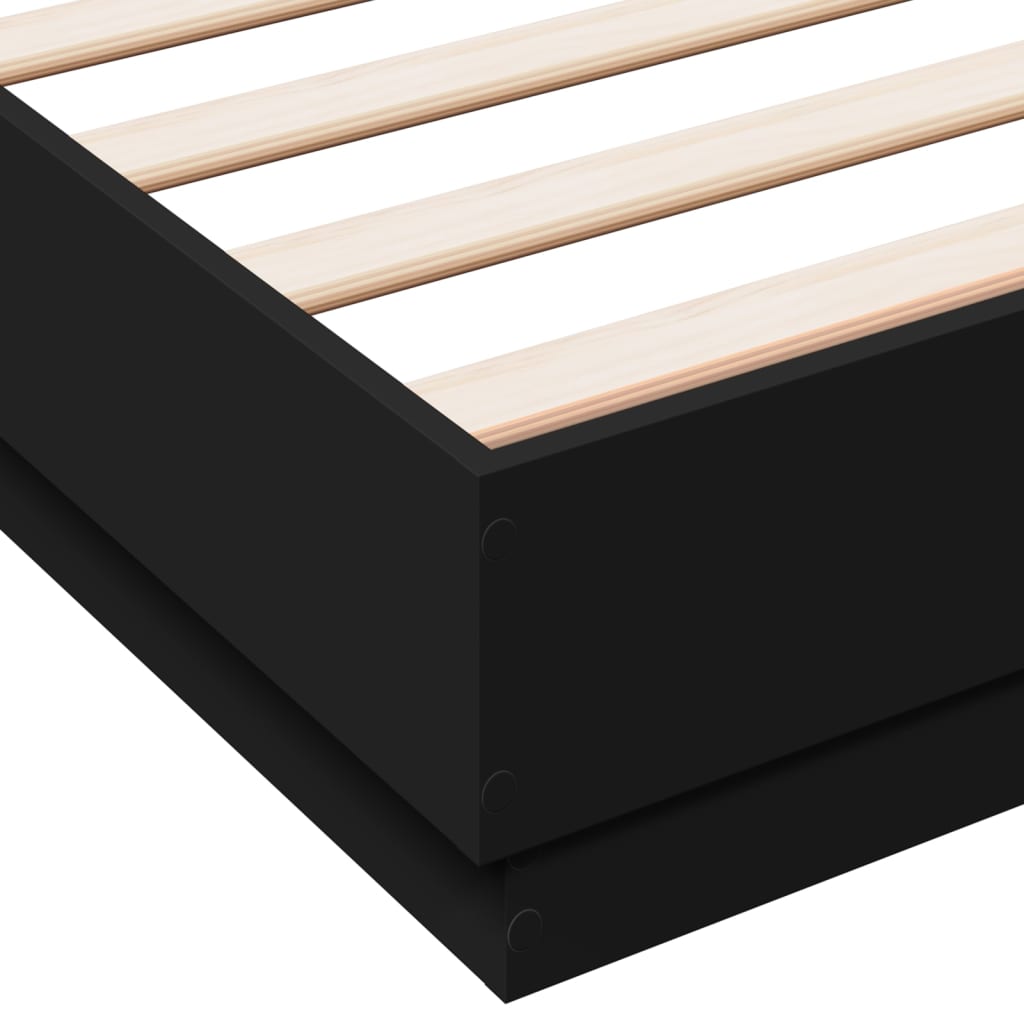 vidaXL Posteľný rám čierny 150x200 cm kompozitné drevo