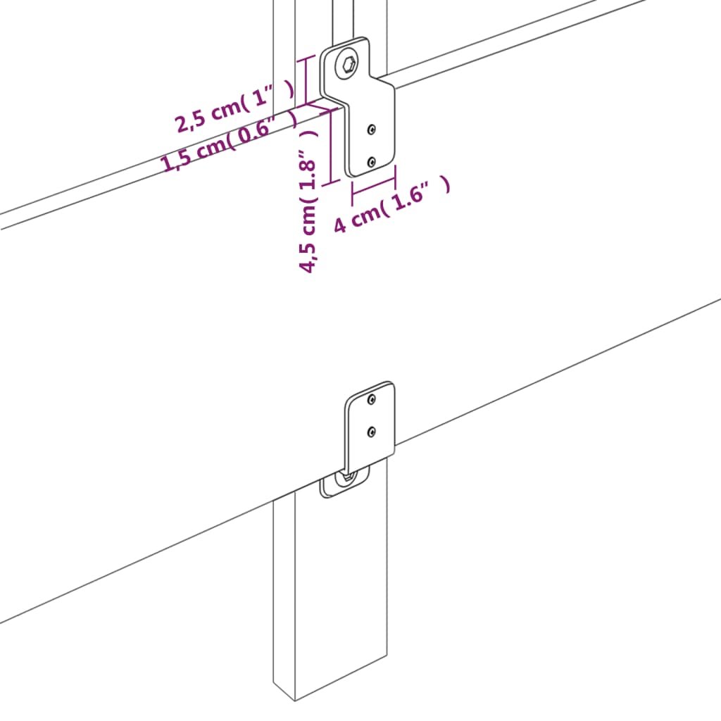 vidaXL Čelá postele 4 ks bledosivé 100x7x78/88 cm zamat