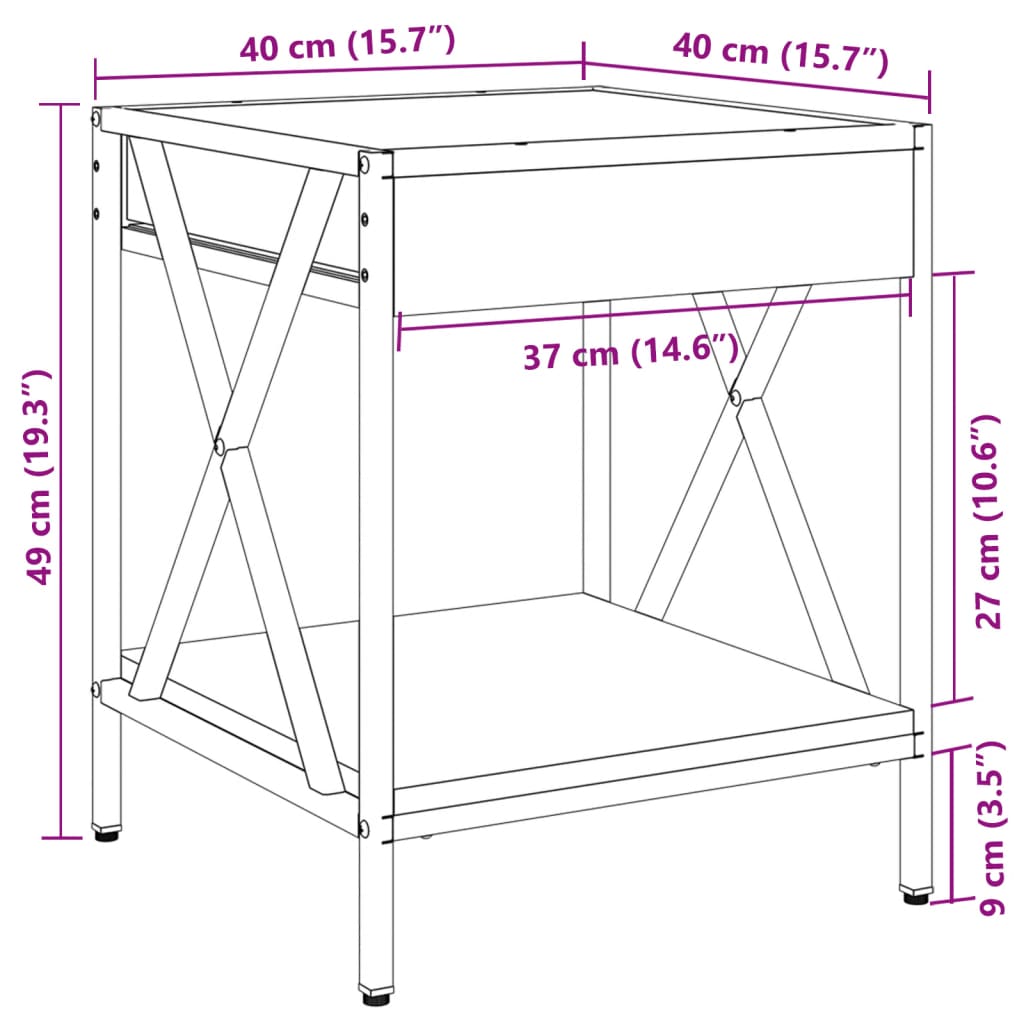 vidaXL Konferenčný stolík s nekonečnými LED čierny 90x50x41 cm