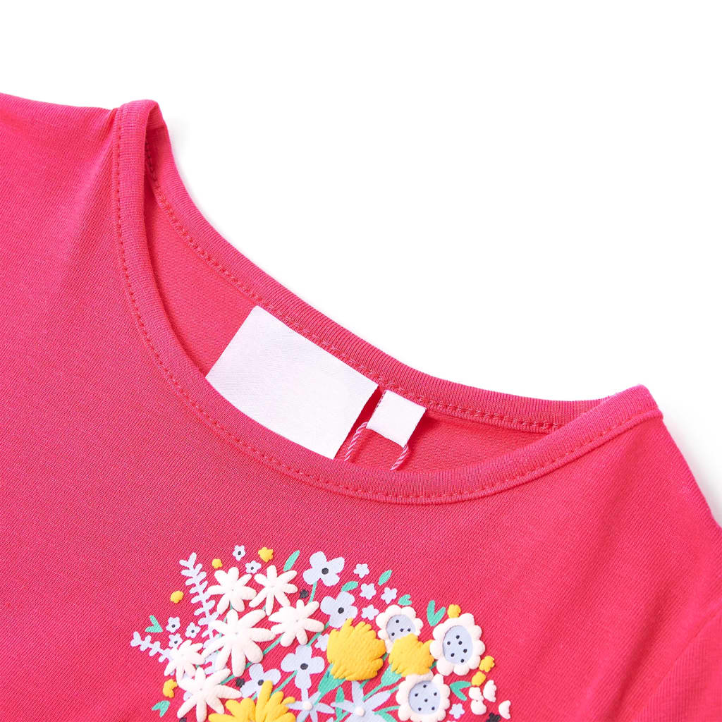 Detské tričko žiarivo ružové 116