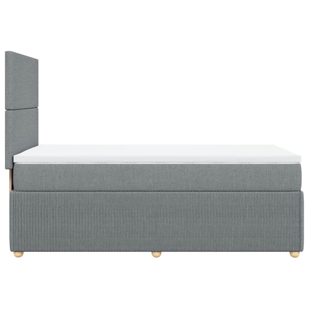 vidaXL Boxspring posteľ s matracom bledosivý 100x200 cm látka