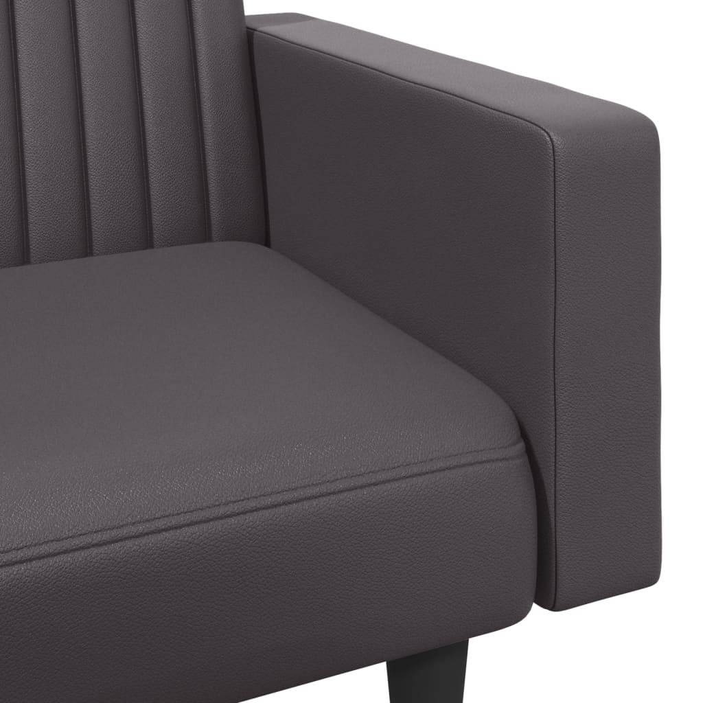 vidaXL 2-dielna sedacia súprava sivá umelá koža