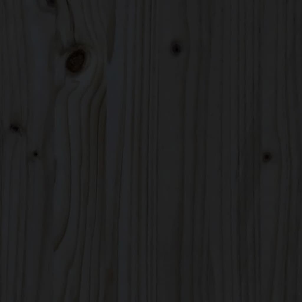 vidaXL Rám postele čierny 200x200 cm masívne drevo