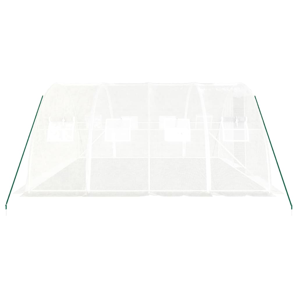 vidaXL Fóliovník s oceľovým rámom biely 16 m² 4x4x2 m