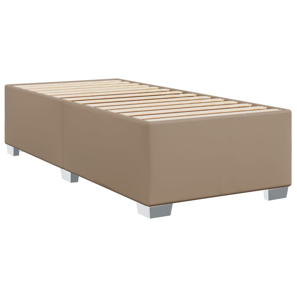 vidaXL Boxspring posteľ s matracom kapučínová 80x200 cm umelá koža