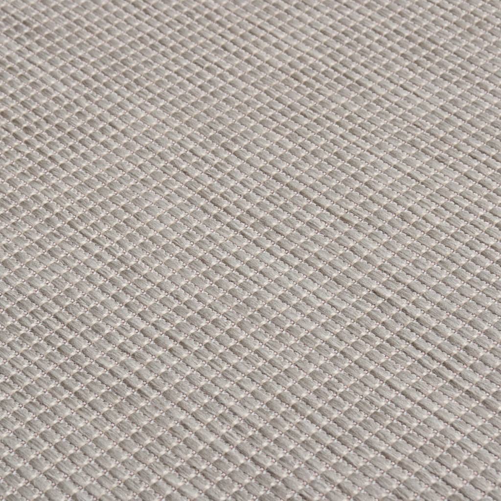 vidaXL Vonkajší koberec s plochým tkaním 140x200 cm sivohnedý